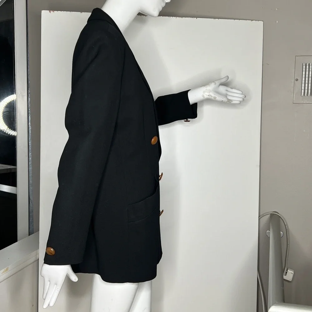 Christian Dior Sz 10 Double Breasted 100% Wool Blazer Jacket